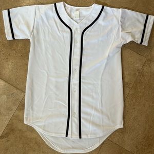 White Baseball Jersey for Men and Women